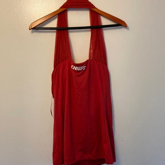 NFL Tops - New NFL Kansas CIty Chiefs Logo Women's Red Tank Top Sz. L